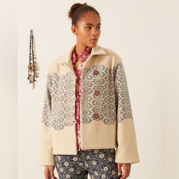 NWT Alix of Bohemia Western Lapis Trellis Jacket Size Large - Picture 2 of 16